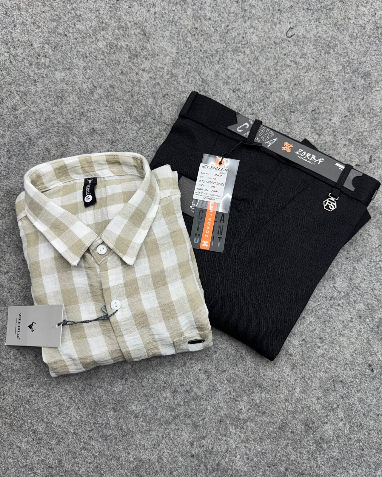 crushed linen + Linen Polo Fit